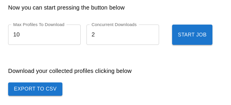 Start profile download